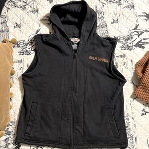 Harley Davidson hooded vest Large